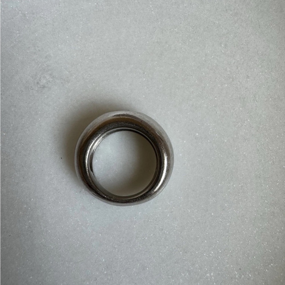 🚫🚫🚫SOLD 18k White Gold Heart Natural Diamond Heavy Ring .40 Ct-16.9g, size 4.25 - Picture 4 of 4